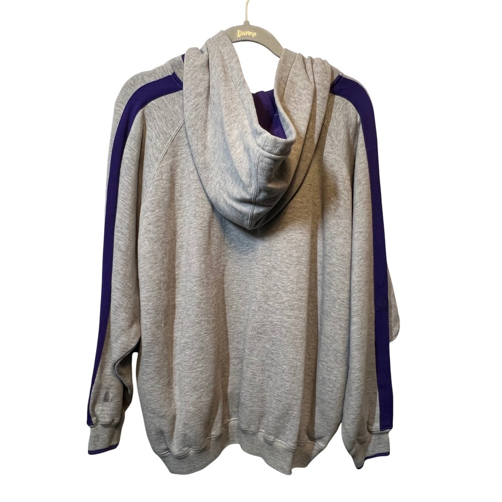 Lee Sport Minnesota‎ Vikings Hoodie NFL Football Gray Purple Gold Mens - Picture 2 of 9